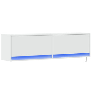 TV-Wandschrank mit LED Weiß 140cm