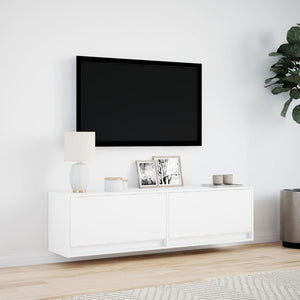 TV-Wandschrank mit LED Weiß 140cm
