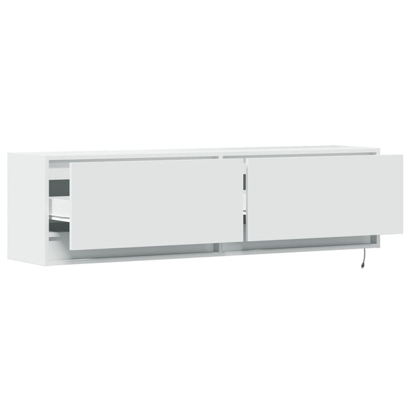 TV-Wandschrank mit LED Weiß 140cm