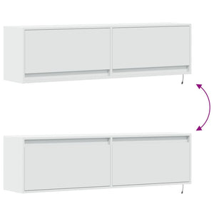 TV-Wandschrank mit LED Weiß 140cm