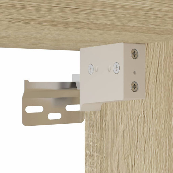 TV-Wandschrank mit LED Sonoma-Eiche 140 cm