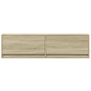 TV-Wandschrank mit LED Sonoma-Eiche 140 cm