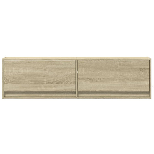 TV-Wandschrank mit LED Sonoma-Eiche 140 cm