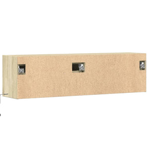 TV-Wandschrank mit LED Sonoma-Eiche 140 cm