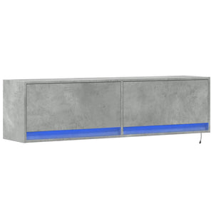 TV-Wandschrank mit LED Betongrau 140 cm