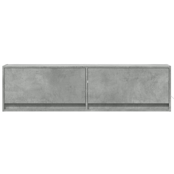 TV-Wandschrank mit LED Betongrau 140 cm