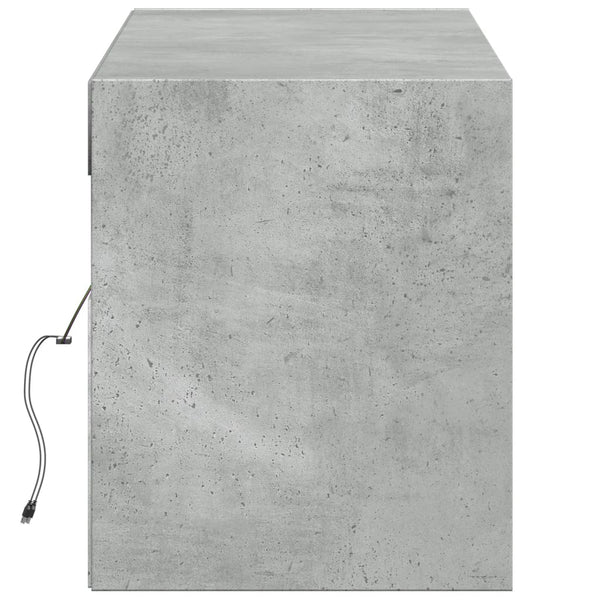 TV-Wandschrank mit LED Betongrau 140 cm