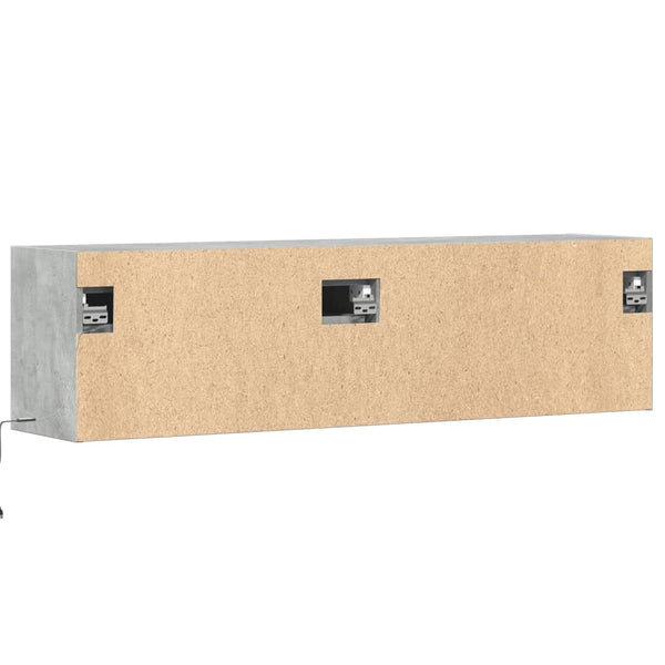 TV-Wandschrank mit LED Betongrau 140 cm