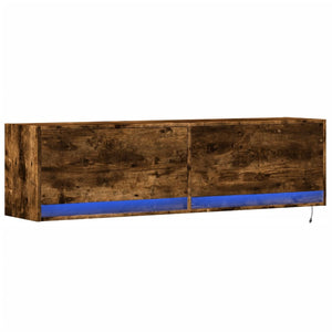 TV-Wandschrank Räuchereiche mit LED 140cm