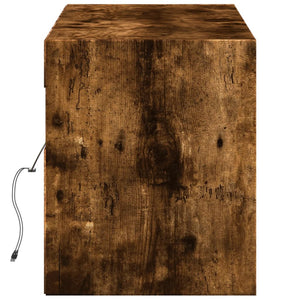 TV-Wandschrank Räuchereiche mit LED 140cm