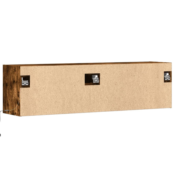 TV-Wandschrank Räuchereiche mit LED 140cm