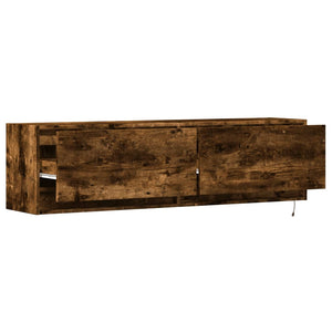 TV-Wandschrank Räuchereiche mit LED 140cm