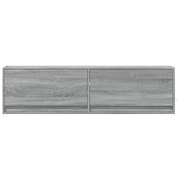 TV-Wandschrank mit LED Grau Sonoma