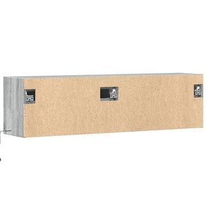TV-Wandschrank mit LED Grau Sonoma