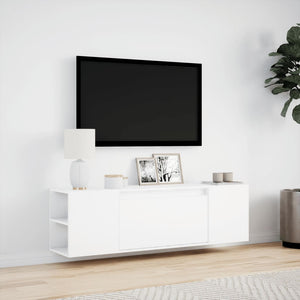 TV-Wandschrank mit LED Weiß 135cm