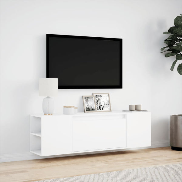 TV-Wandschrank mit LED Weiß 135cm