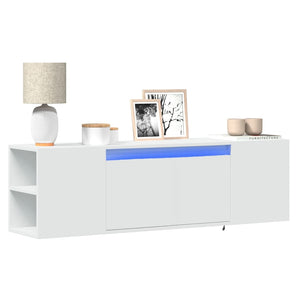 TV-Wandschrank mit LED Weiß 135cm