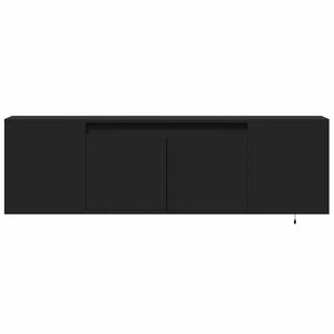 TV-Wandschrank mit LED Schwarz 135cm