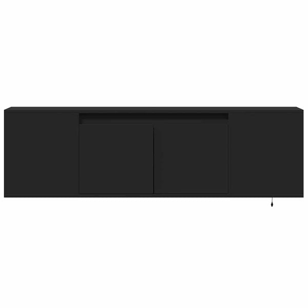 TV-Wandschrank mit LED Schwarz 135cm