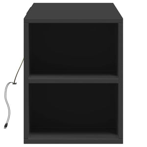 TV-Wandschrank mit LED Schwarz 135cm