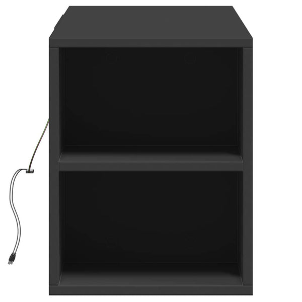 TV-Wandschrank mit LED Schwarz 135cm