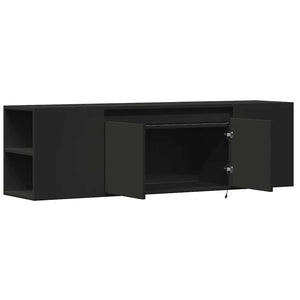 TV-Wandschrank mit LED Schwarz 135cm
