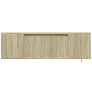 TV-Wandschrank mit LED Sonoma-Eiche 135 cm