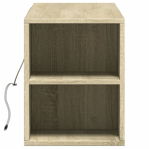 TV-Wandschrank mit LED Sonoma-Eiche 135 cm