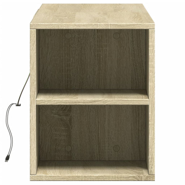 TV-Wandschrank mit LED Sonoma-Eiche 135 cm