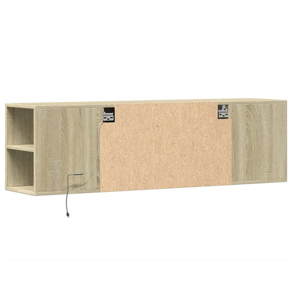 TV-Wandschrank mit LED Sonoma-Eiche 135 cm