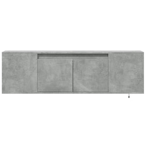 TV-Wandschrank mit LED Betongrau 135cm