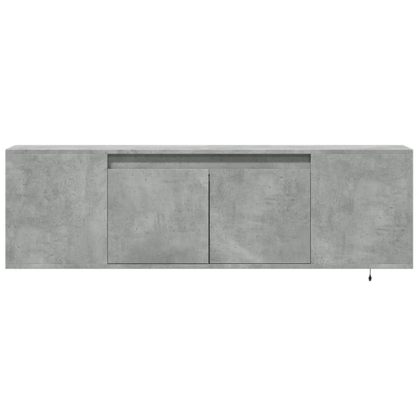TV-Wandschrank mit LED Betongrau 135cm