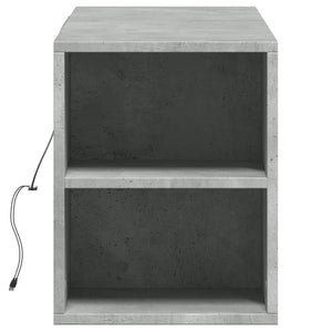 TV-Wandschrank mit LED Betongrau 135cm