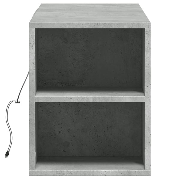 TV-Wandschrank mit LED Betongrau 135cm