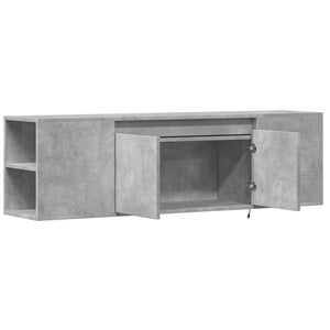 TV-Wandschrank mit LED Betongrau 135cm