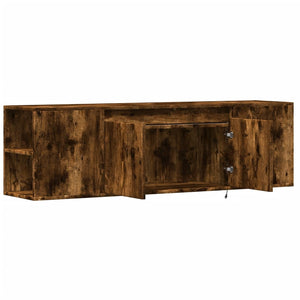 TV-Wandschrank mit LED Räuchereiche 135 cm