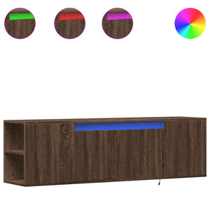 TV-Wandschrank Eiche Optik mit LED
