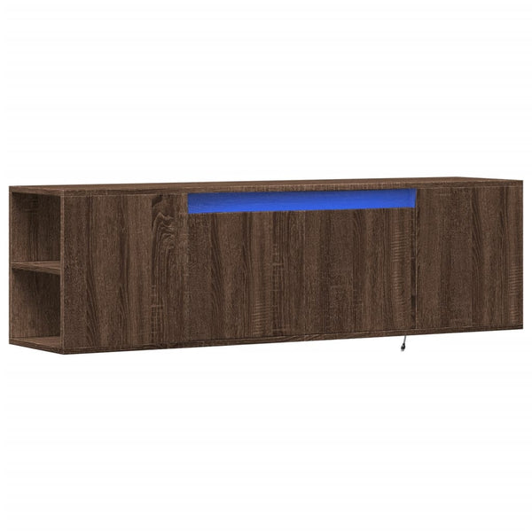 TV-Wandschrank Eiche Optik mit LED