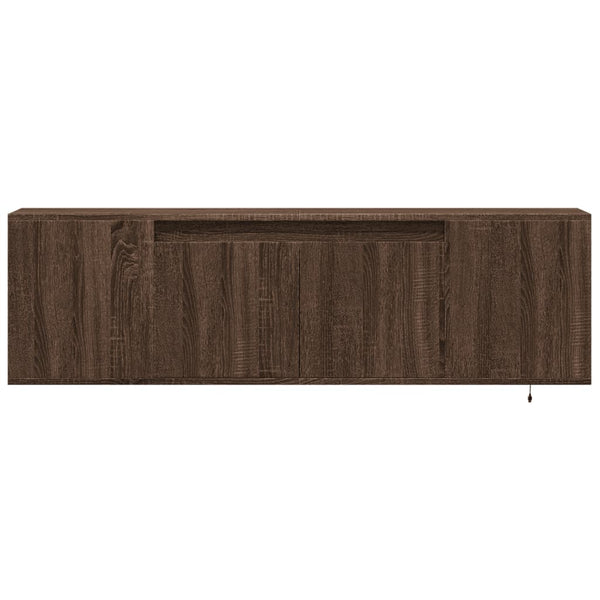 TV-Wandschrank Eiche Optik mit LED