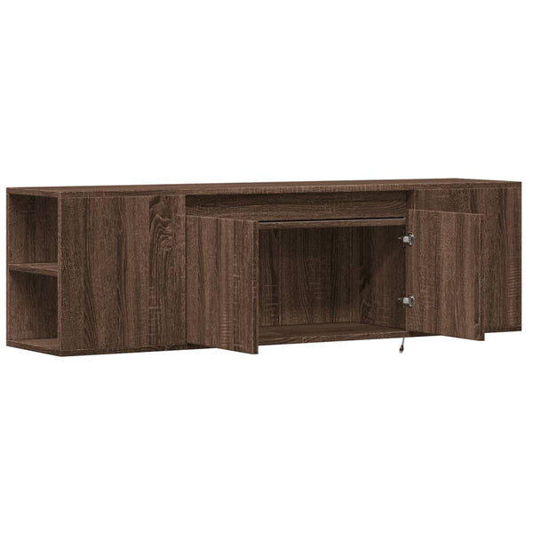TV-Wandschrank Eiche Optik mit LED