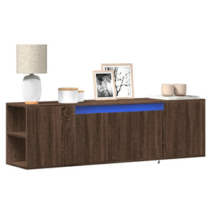 TV-Wandschrank Eiche Optik mit LED
