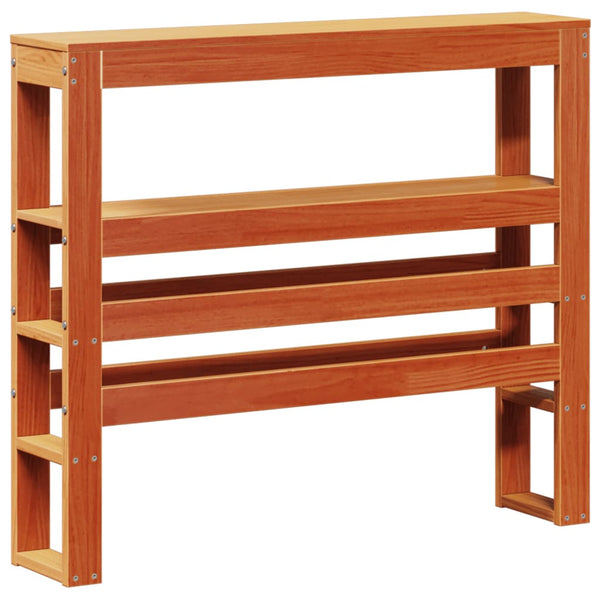 Bettgestell 75x190 cm mit Kopfteil Wachsbraun