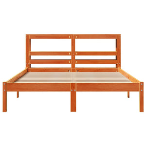 Bettgestell 135x190 cm Wachsbraun