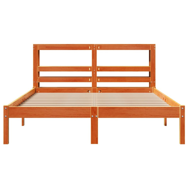 Bettgestell 140x190 cm Wachsbraun