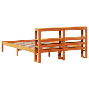 Bettgestell 140x190 cm Wachsbraun