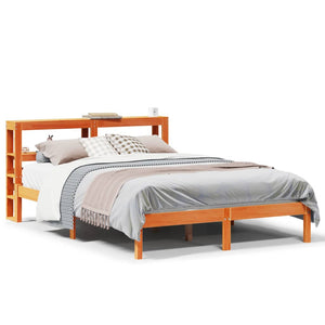 Bettgestell 140x200 cm Braun Kiefernholz