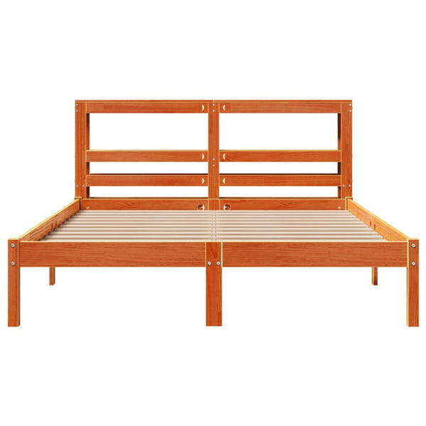 Bettgestell 140x200 cm Braun Kiefernholz