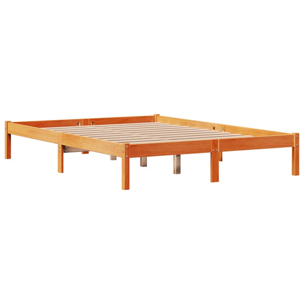 Bettgestell 140x200 cm Braun Kiefernholz