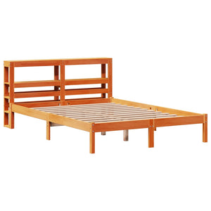 Bettgestell 150x200 cm mit Kopfteil Wachsbraun