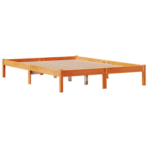 Bettgestell 160x200 cm mit Kopfteil Wachsbraun